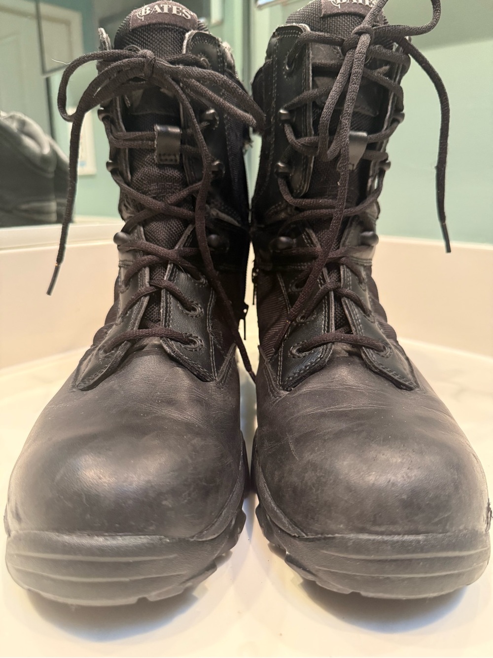 Bates Men's GX-8 Waterproof Tactical Boots Side Zip Black Size 10.5